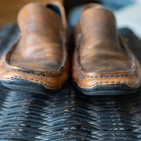 Kenneth Cole Reaction Tan/Brown Dress Shoes Slip Ons - Picture 2 of 10